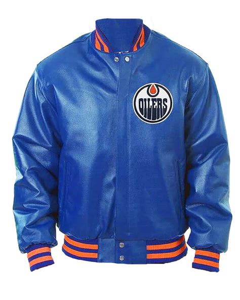 oilers replica jacket|edmonton oilers leather jacket.